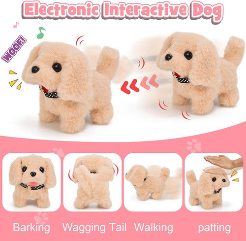 Perro Juguete Camina Ladra Peluche Accesorios 13pzas 3