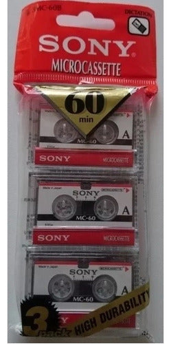 3 Microcasetes Sony Japón P/grabadora/contestadora 60min C/u 0