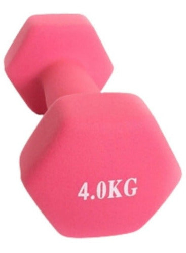 Hygge Hexagonal 4 Kg Neoprene Coated Dumbbell Fitness 0