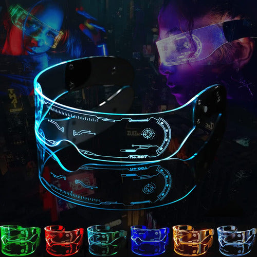 Lentes Led Futuristic Electronica Rave Boda 15 Rgb Flash F39 4