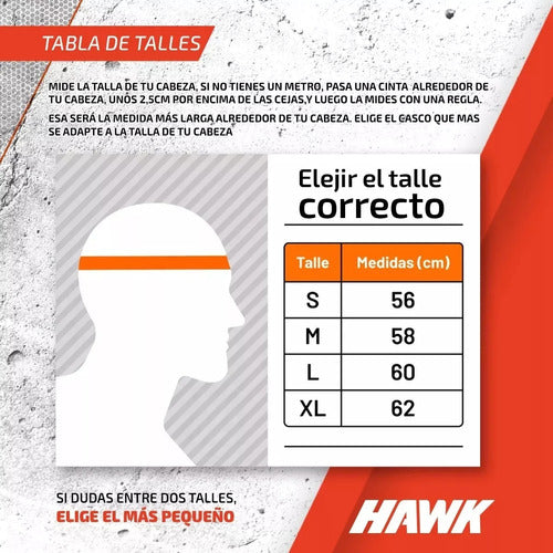 Hawk Casco Para Moto 721 Challenger Negro Y Blanco Mate Rpm 5