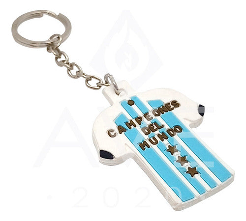 MALSU TENDENCIA Argentina T-Shirt Keychain - Messi Champion 0