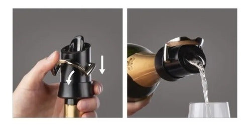 Vacu Vin Champagne Set Opener + Cooler + Stopper 6