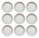 Set of 12 Melamine 18cm Dessert Plates - Round Flat Design 6