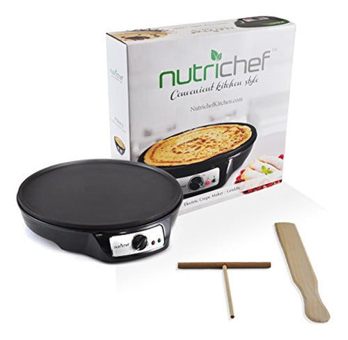 Nutrichef Plancha Eléctrica Y Crepera | Placa De Cocina Anti 2