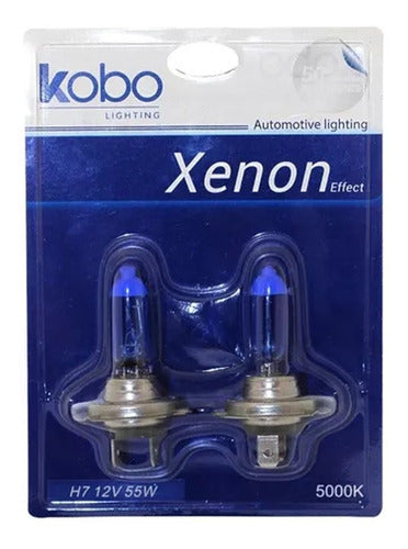 Set 2 Lamparas H7 12v 55w Halogena Kobo 5000k Efecto Xenon 1