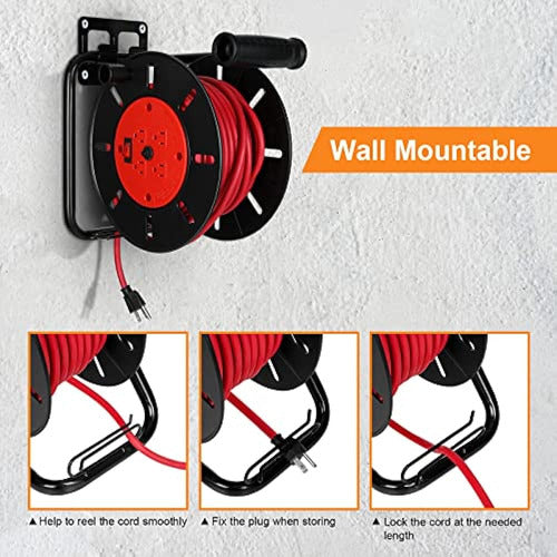 Carrete De Cable De Extensión Suraielec Con 4 Salidas, Disyu 3