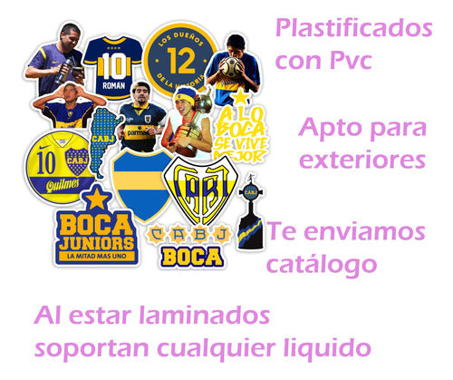 Stickarte_arg Stickers Boca Juniors Riquelme 30 Unidades PVC Plastificados 1