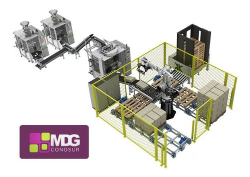 Línea Completa Envasado, Enfardado Y Paletizado Robótico 0