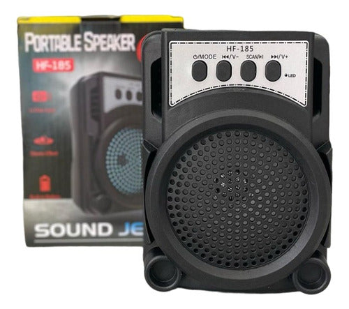 Portable Bluetooth Speaker 5W with LED Light, Rechargeable, USB, Radio 7