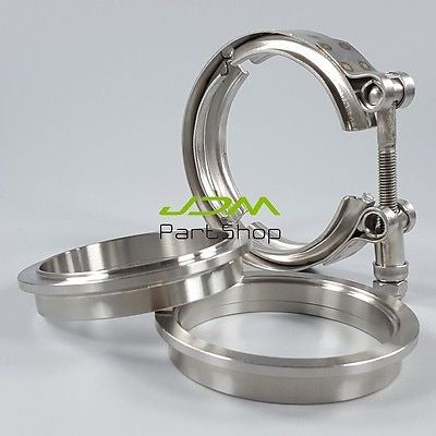 Universal 2.5 Inches 64mm Vband Clamp + SS Male Female Flange 3