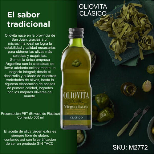 Pack X6 Oliovita Classic Olive Oil PET 500 ML 2