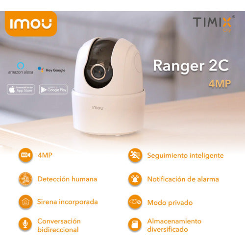 Kitx3 Cámara De Seguridad Wifi Ip Imou Ranger 2c 2k 4mp 1