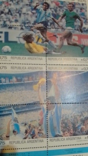 Estampilla Maradona Mundial Mexico 1986 (contiene 16 Unid.) 4