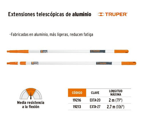 Truper Mango Extension Para Rodillo De 2,7 M Exta-27 19213 4