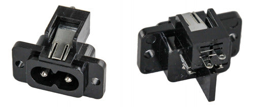 HIGH TEC ELECTRONICA Conector Macho Chasis Interlock Tipo 8 Con Corte X 2u Htec 0