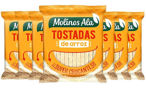 Tostadas De Arroz Integral Con Sal Molinos Ala - 12 Unidades 0