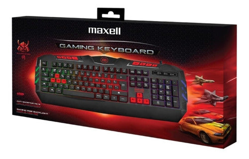 Maxell Teclado Gamer Rgb Usb Membrana Samurai Backup 2