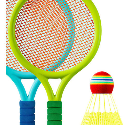 H Conjunto De Tênis De Badminton Infantil Azul E Verde 2