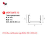 Montante 35mm X 3,00m Cal 24-0,52mm Esp. 3