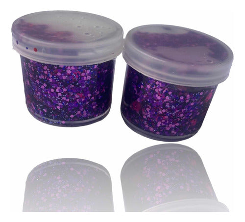 Glitter Con Gel Para Rostro, Pelo Y/o Cuerpo - X2 U 7