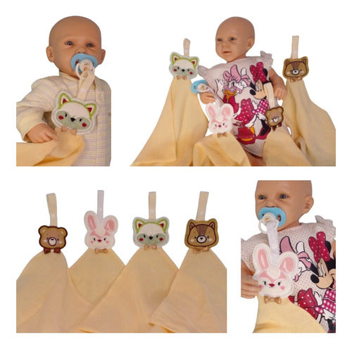 Plush Security Blanket with Pacifier Holder 2