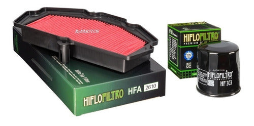 Hiflofiltro Kit Filtros Kawasaki Versys 650 Air & Oil Filters 0