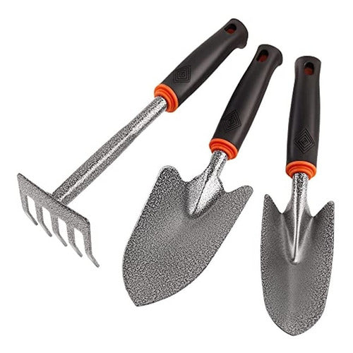 LRLXE Garden Tool Set - 3 Piece Heavy-Duty Gardening Tools 0