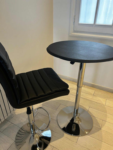 Soltar_arg Adjustable Round Bar Table - Black 5