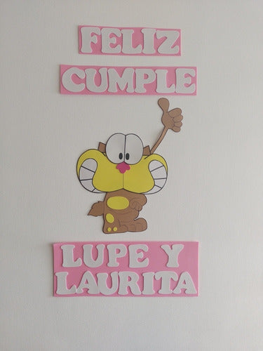 Gaturro And Aghata Happy Birthday Sign 0