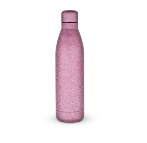 Termo Botella Termo Térmico Agua Fria Caliente Rosa Dorado Negro 0