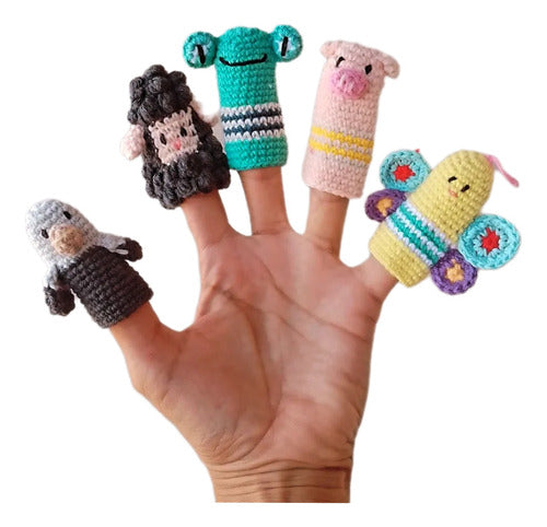 Set of 20 Knitted Finger Puppets 2