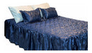 Quilted 2-Seat Satin Bedspread + 2 Filled Pillows 50