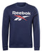 Reebok Big Stacked Logo Crew Sweatshirt - Dark Blue 0