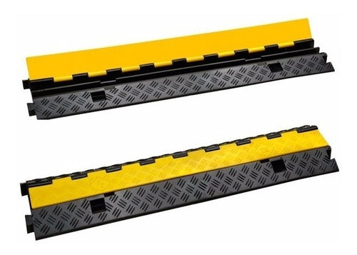 Two-Channel Cable Cover with Yellow Jacket Lid by Auvitec 0