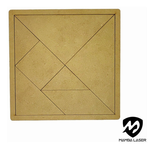 Mamba Laser Tangram 20 X 20cm - 12 Units - MDF 3mm 1