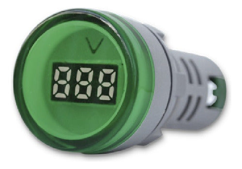 Mini Voltimetro Digital 22mm Verde Tbcin Ad22ds-gv 0