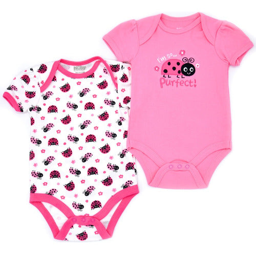 Nuby Set Baby Bodys X2 Short Sleeve Girl - 3 to 12 Months Love 0