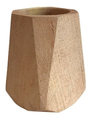 Geometric Carob Wood Mate Set to Paint + Assorted Bombilla - X30 Mate De Madera Algarrobo Geometrico P/Pintar + Bombilla