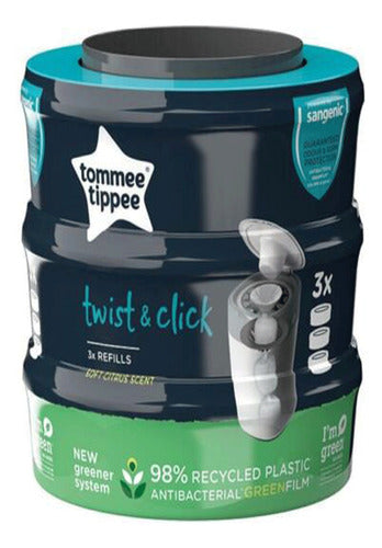 Tommee Tipppee Tt T&c 3pk Refill Cass Al Eu Gris 0