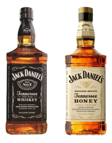 Jack Daniel's Honey 750 Ml + Old No.7 750 Ml - Gobar® 0