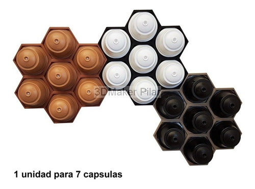 Dolce Gusto Wall-Mounted Honeycomb Capsule Holder with Adhesive - Various Colors - Excellent 3D Quality - Promo! 0