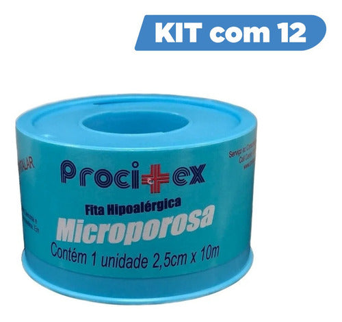 Kit Fita Micropore 2,5x10m Procitex/cremer Com 12 Unidades 0