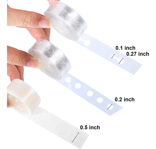 Tatuo Balloon Arch Kit Balloon Garland Decorating Strip Kit 2 Rolls Balloon Tape Strips With 2 Rolls Balloon Glue Points Stickers(single And Double Hole) 1