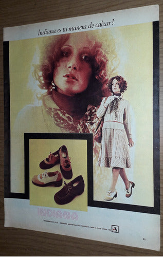 P269 Clipping Publicidad Zapatos Dama Indiana Año 1975 1