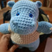 Handmade Crochet Amigurumi Hippo Toy 20cm - Fefa Brand 2