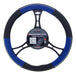 Denver 38cm Black and Blue Steering Wheel Cover 0