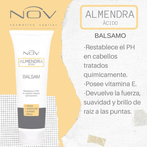 Balsamo Acondicionador Acido Almendras Pomo Nov 250 Ml 5