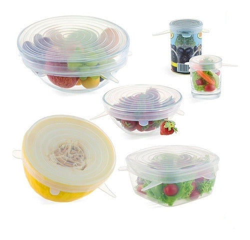 Levys Bazar Silicone Lids Set x6 - Reusable Kitchen Bowls TV 0