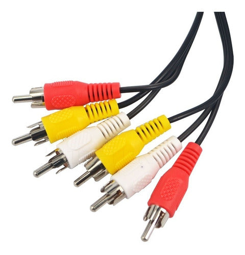 Eleventech RCA Cable 3 RCA to 3 RCA Male 3 Meters Audio and Video 1